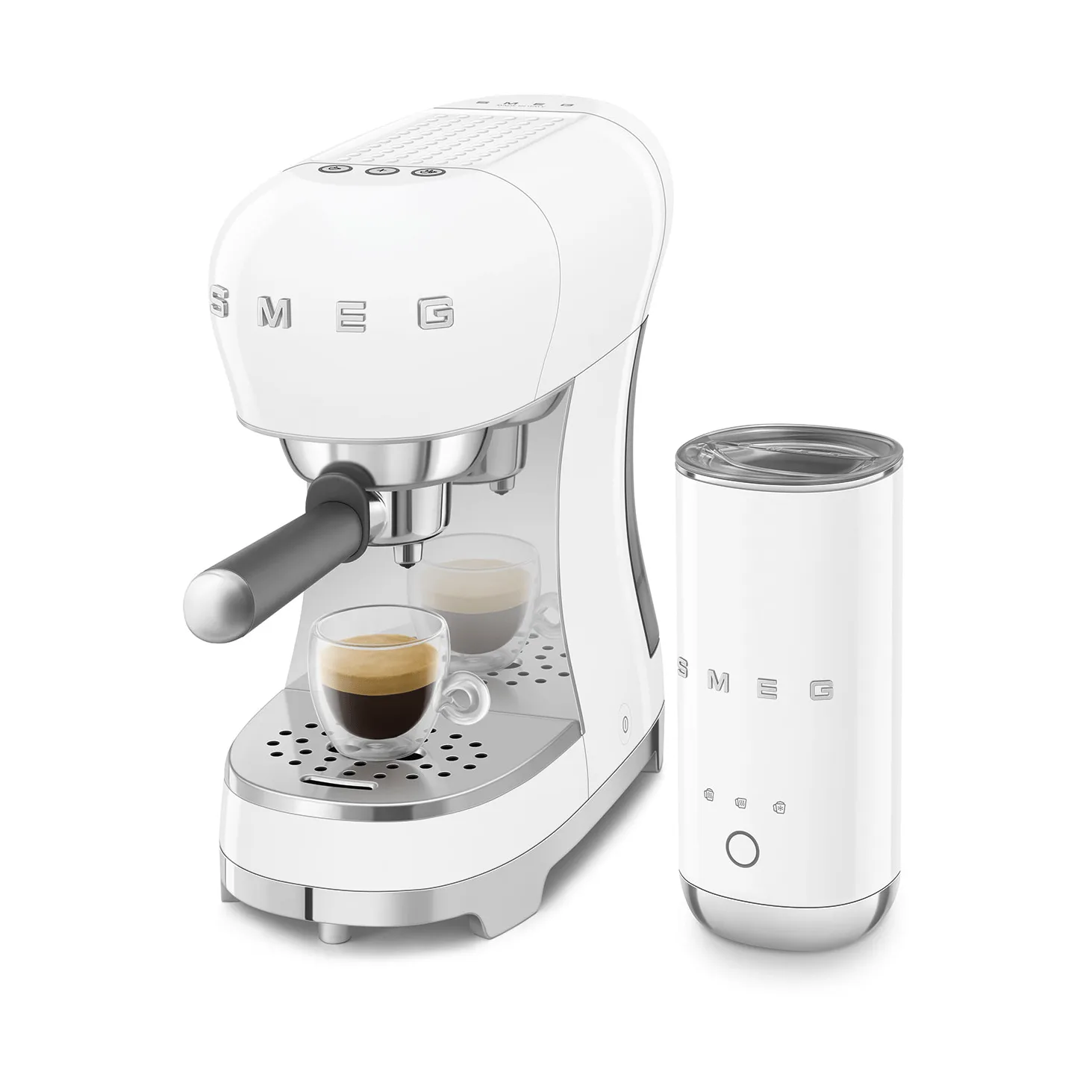 Smeg 50's Style espressokone maidonvaahdottimella, Valkoinen Smeg