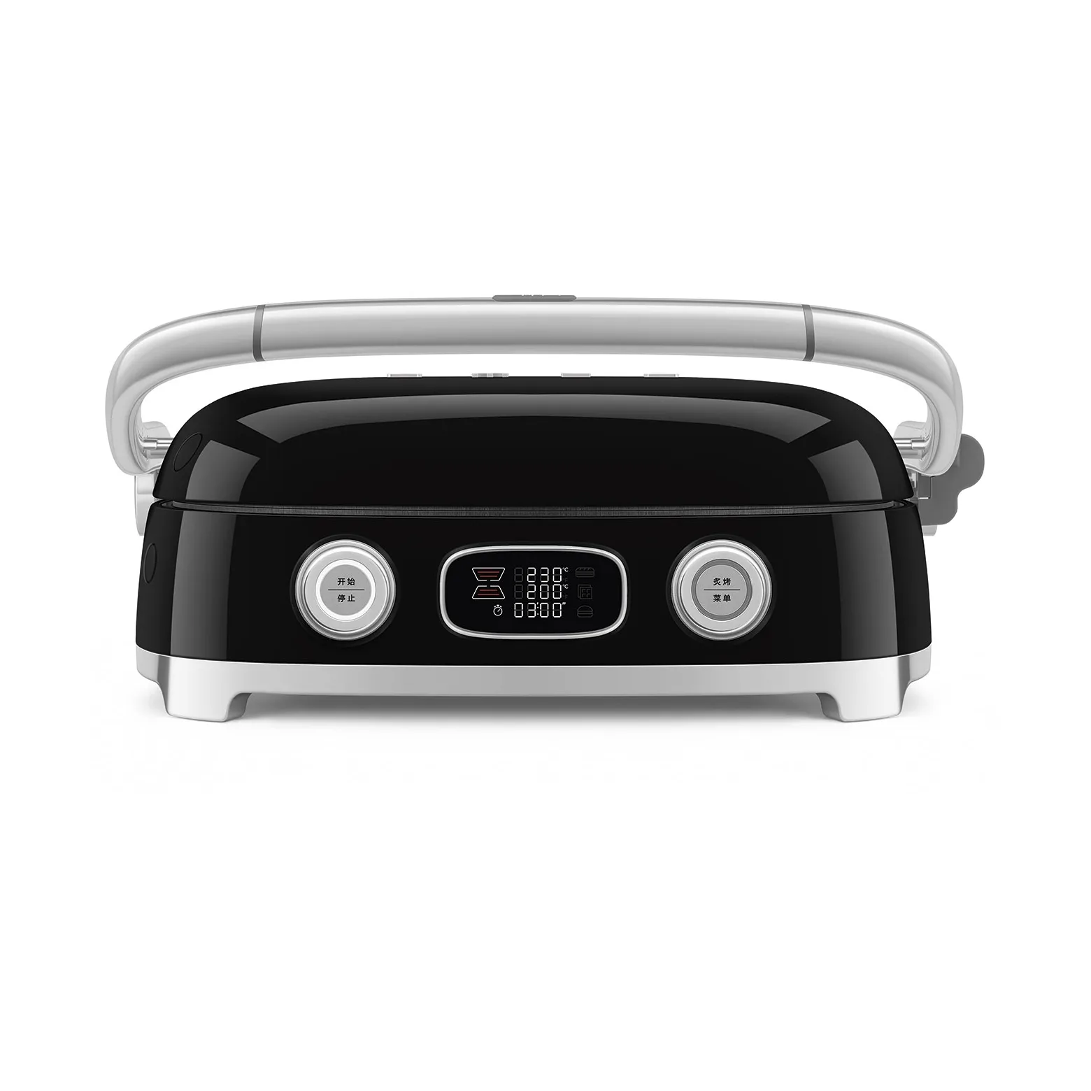 Smeg 50's Style monitoimigrilli, Musta korkeakiiltoinen Smeg