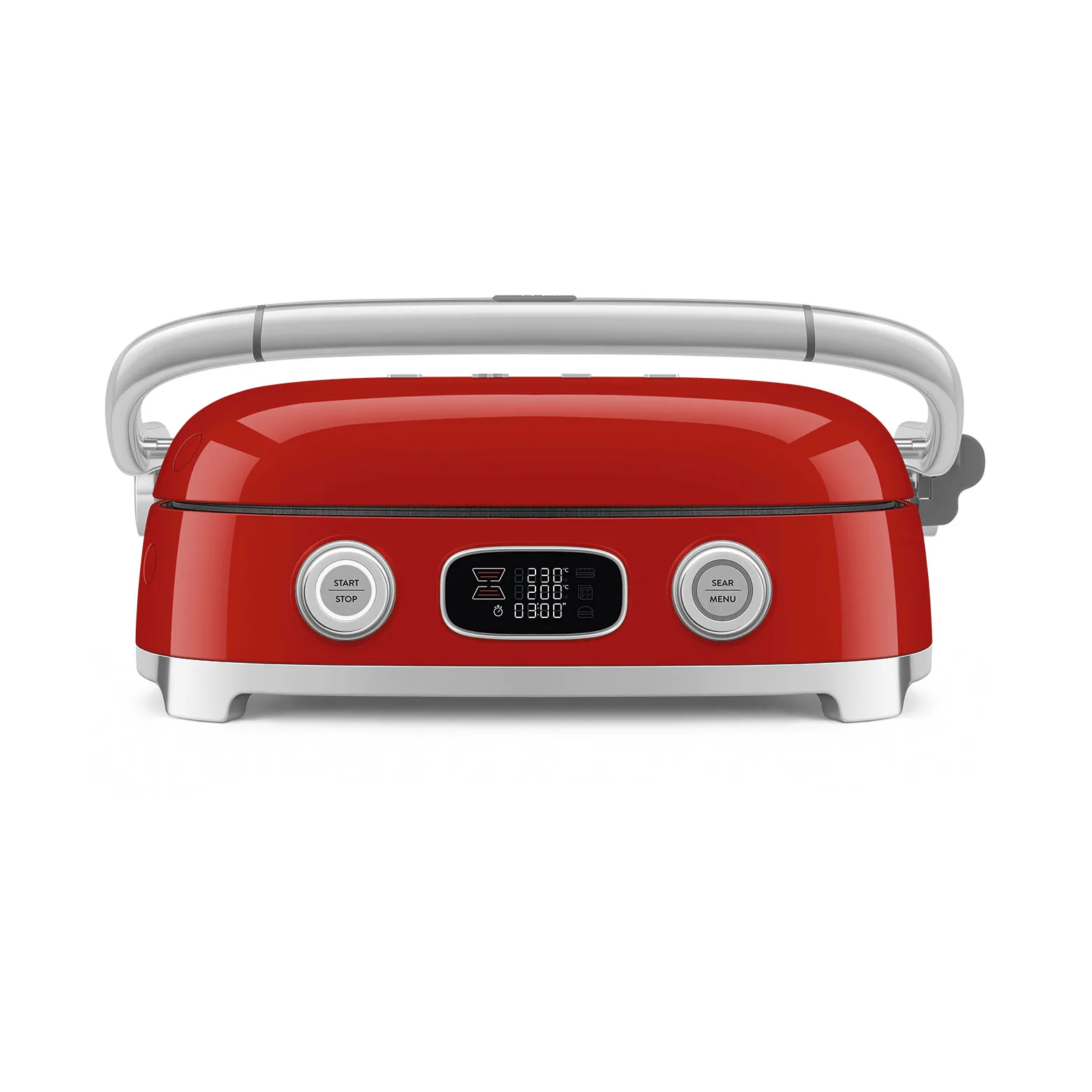 Smeg 50's Style monitoimigrilli, Punainen korkeakiilto Smeg