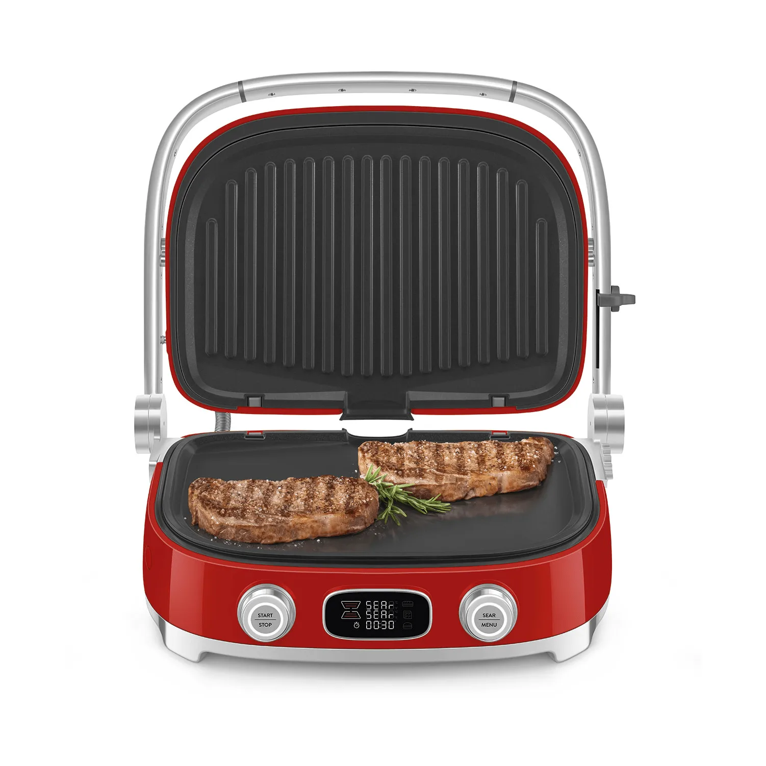Smeg 50's Style monitoimigrilli, Punainen korkeakiilto Smeg