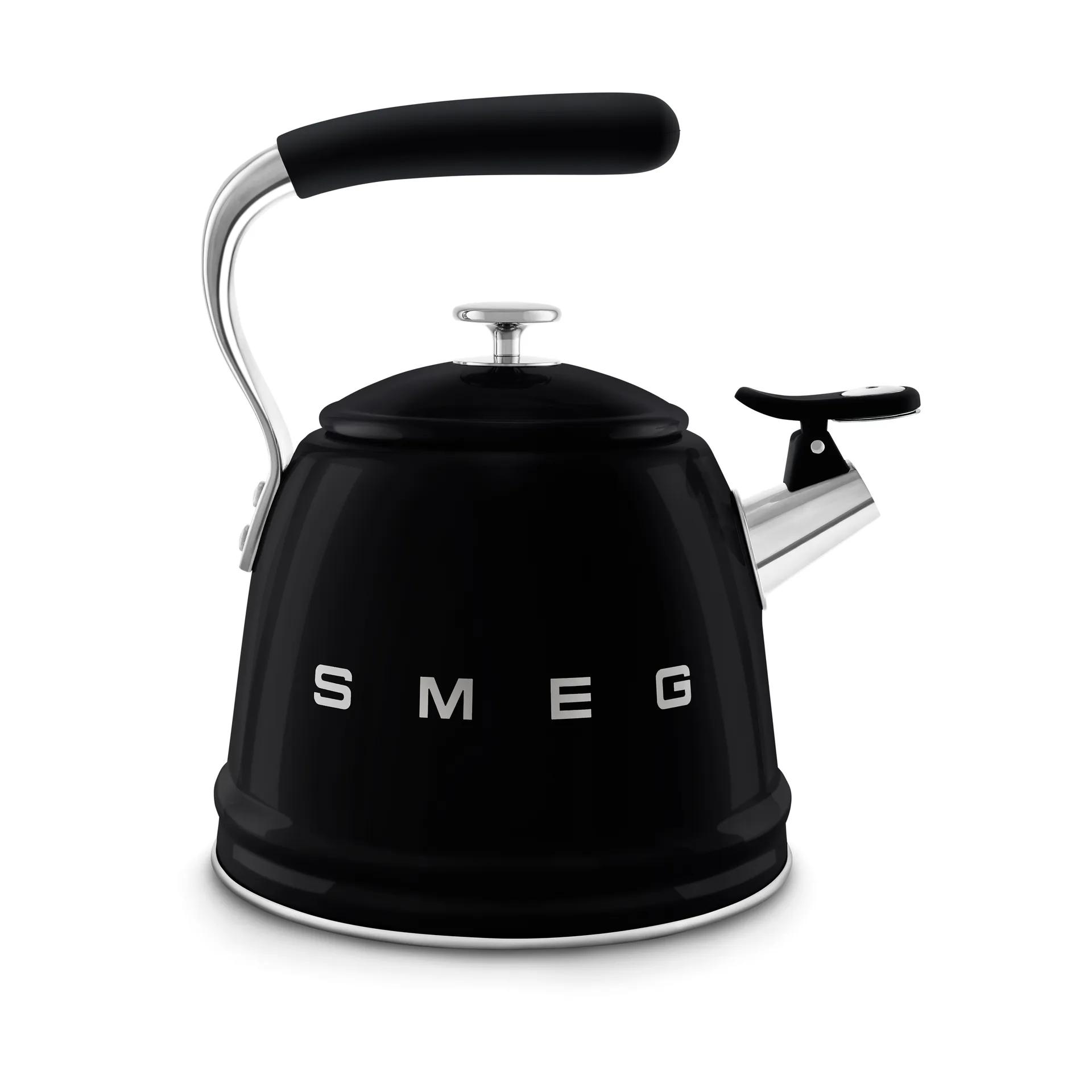 Smeg 50's Style vedenkeitin, jossa kuulutusääni, Musta Smeg