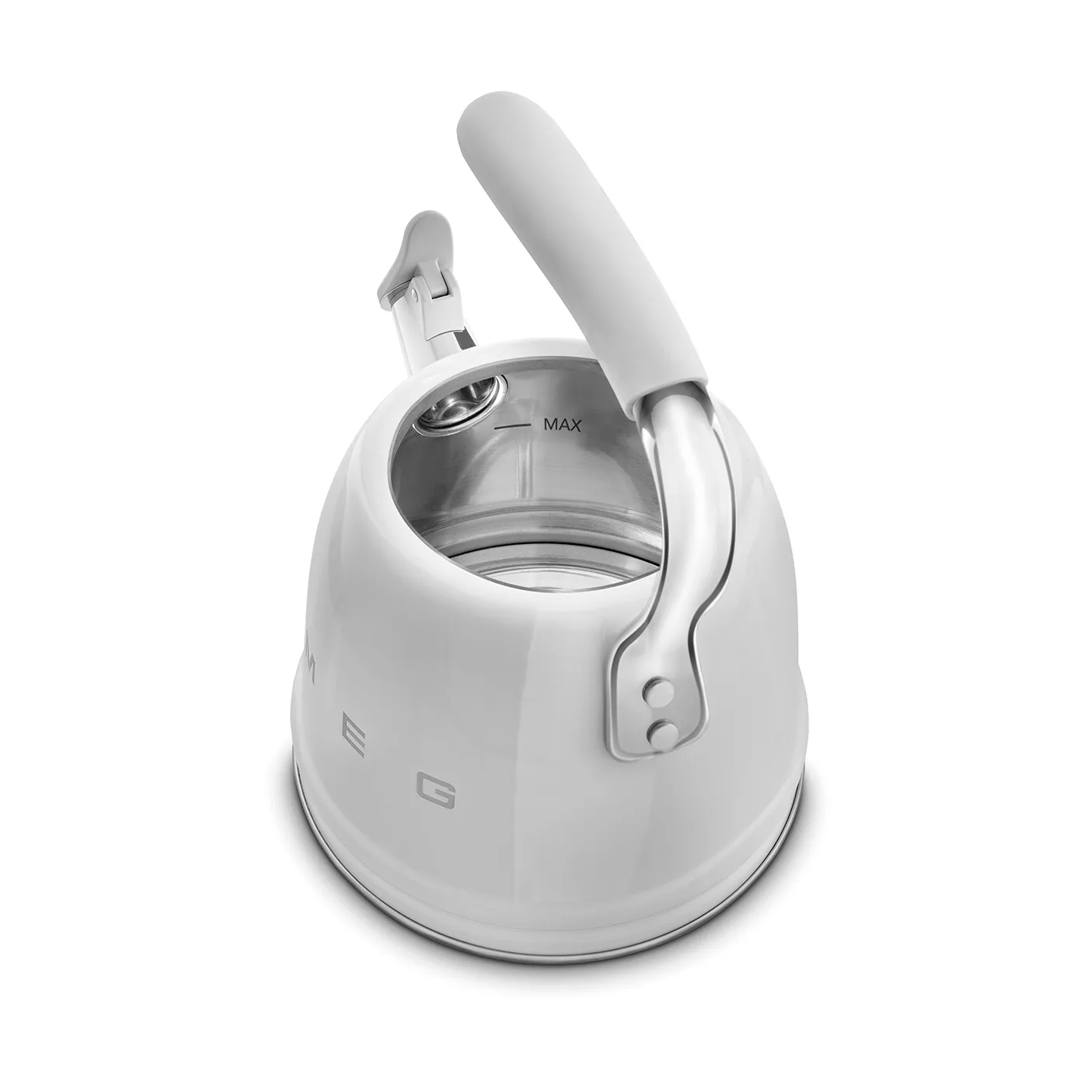 Smeg 50's Style vedenkeitin, jossa kuulutusääni, Ruostumaton teräs Smeg