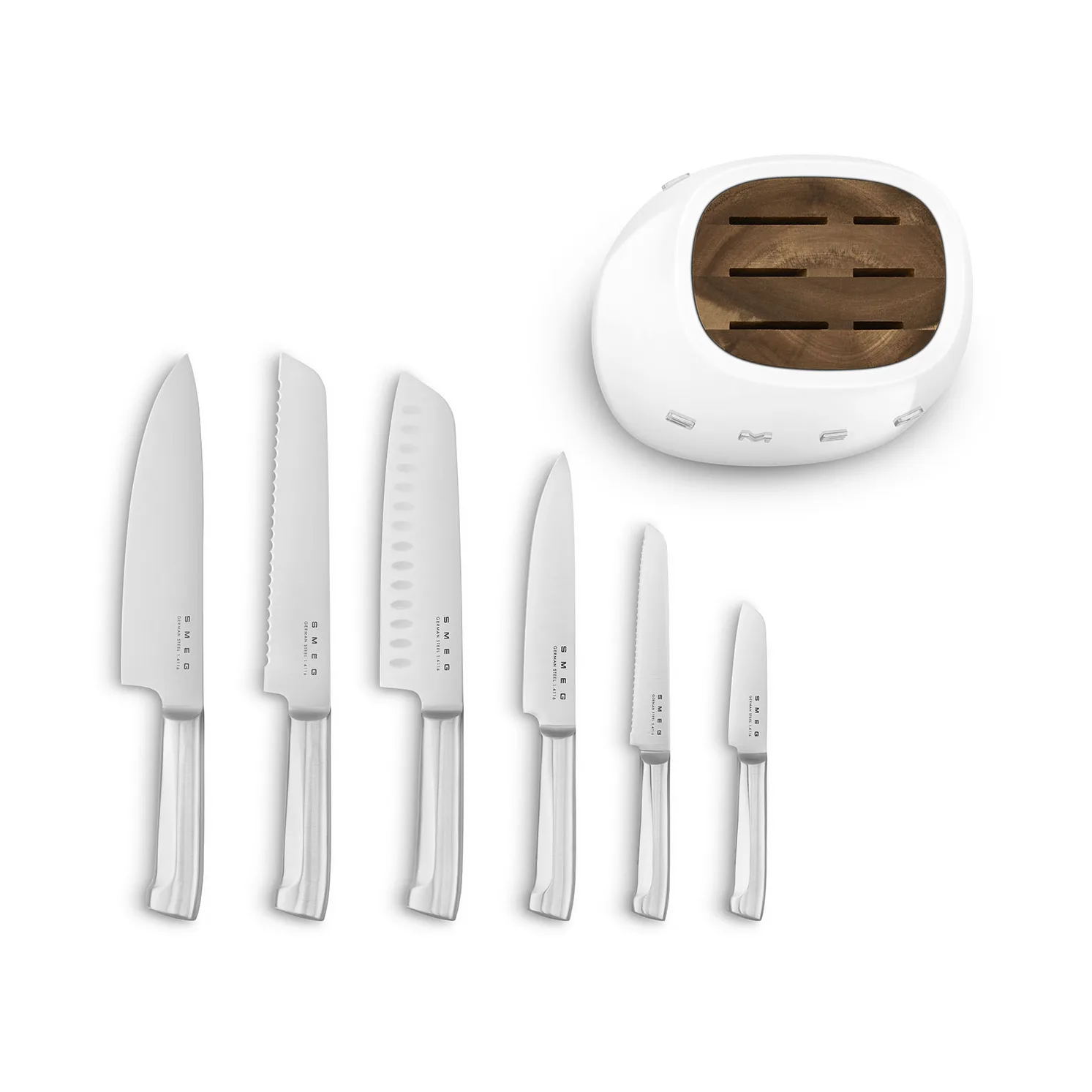 Smeg 50's Style veitsi setti 7 osaa, Valkoinen Smeg
