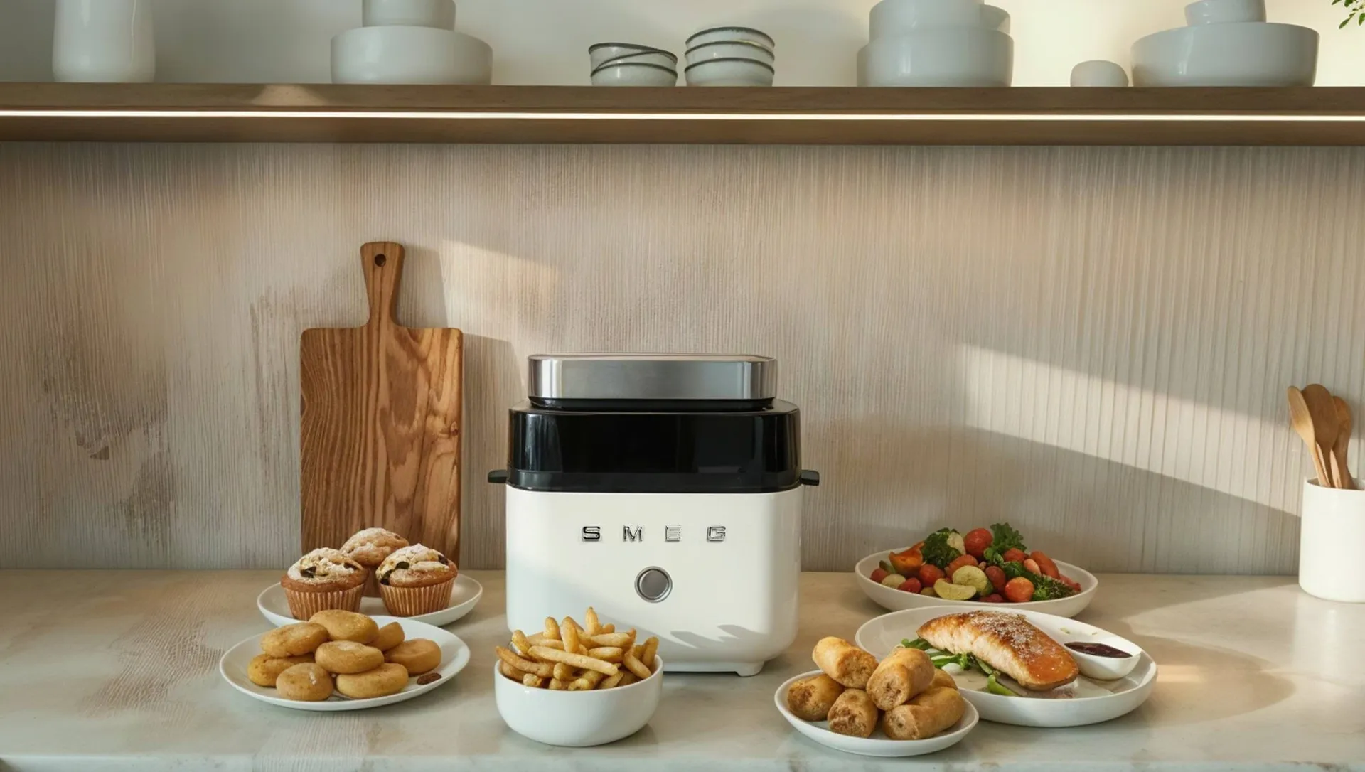 Smeg Air Fryer friteerauskeitin, Valkoinen matta Smeg
