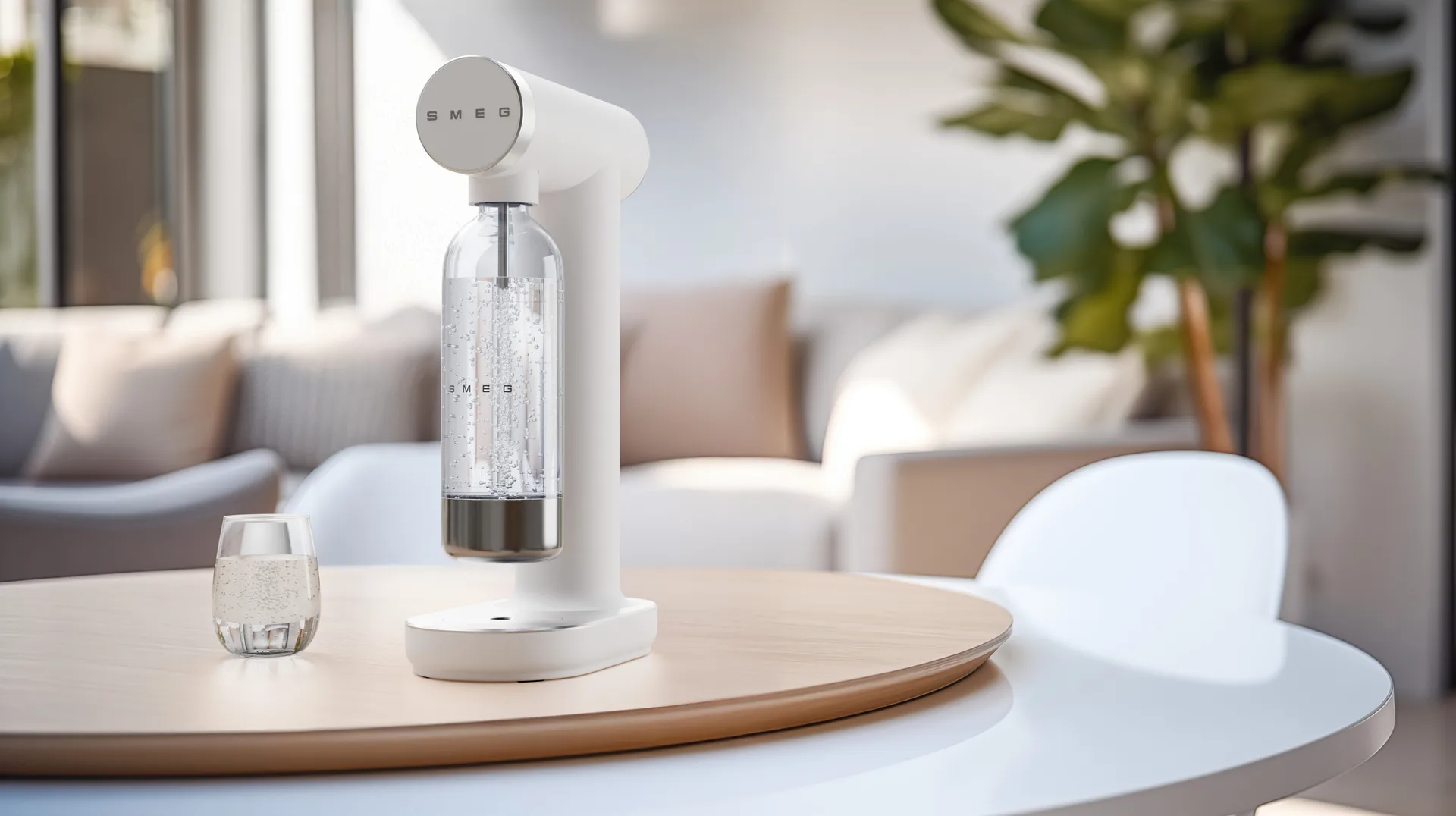 Smeg Sodamaker hiilihapotuslaite, Matt valkoinen Smeg