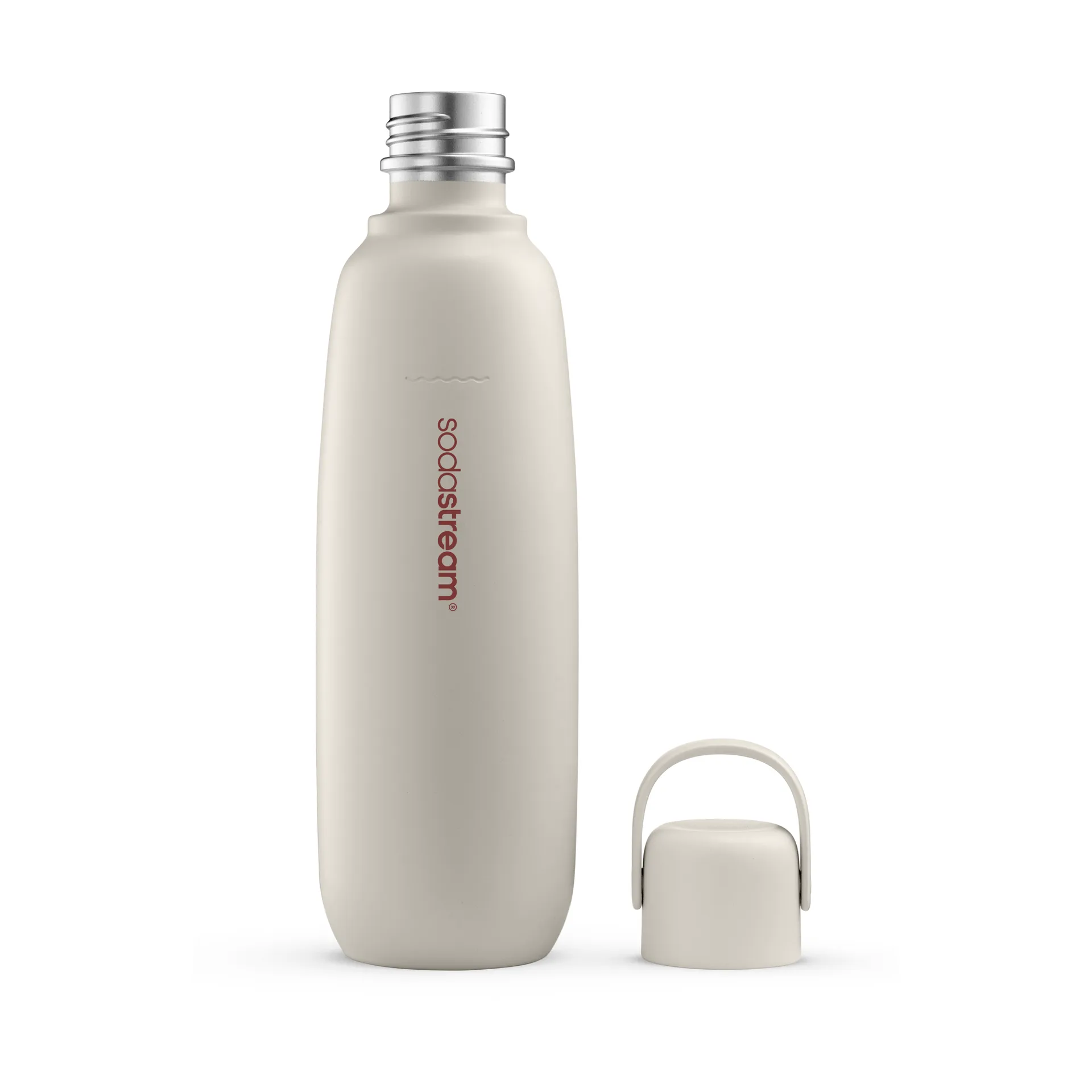 Fizz & Go -pullo, Hiekka-ruostumaton teräs, 0,9 l Sodastream