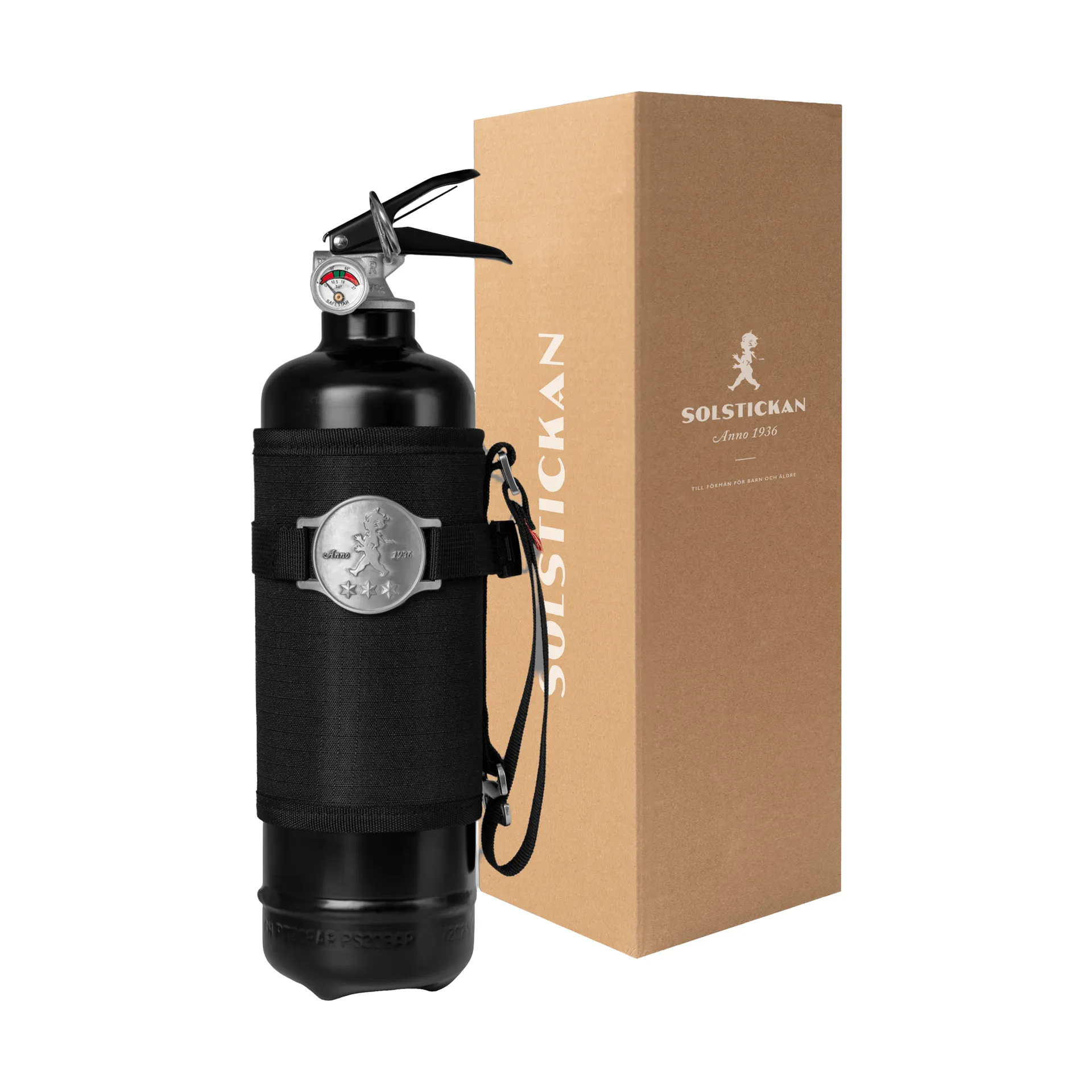 Solstickan jauhesammutin 6 kg, Outdoor edition, Musta Solstickan Design