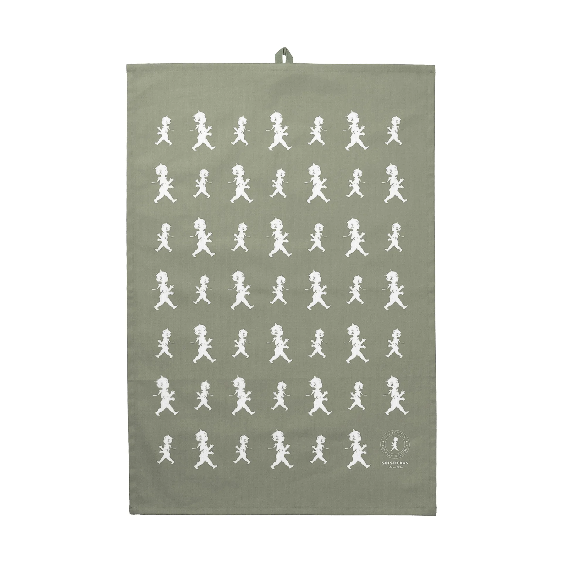 Solstickan keittiöpyyhe 50 x 70 cm, Vihreä-valkoinen Solstickan Design