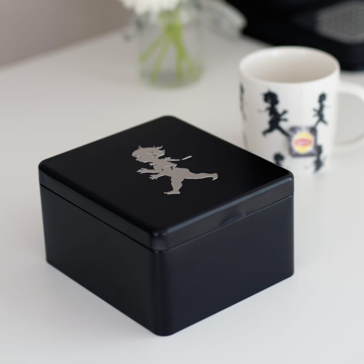 Solstickan teelaatikko lokeroilla 13,6 x 15,6 cm, Musta Solstickan Design