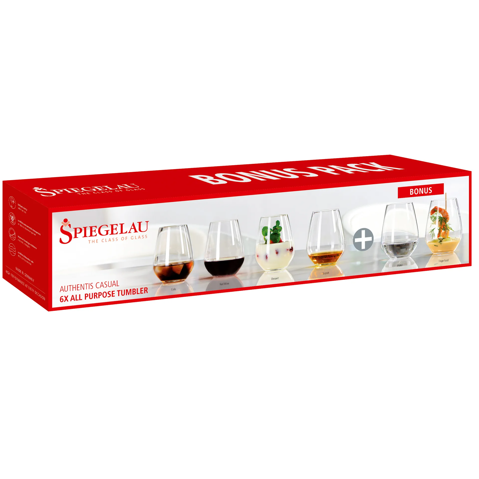 Authentis Casual -punaviinilasi 46 cl. 6-pack, kirkas Spiegelau