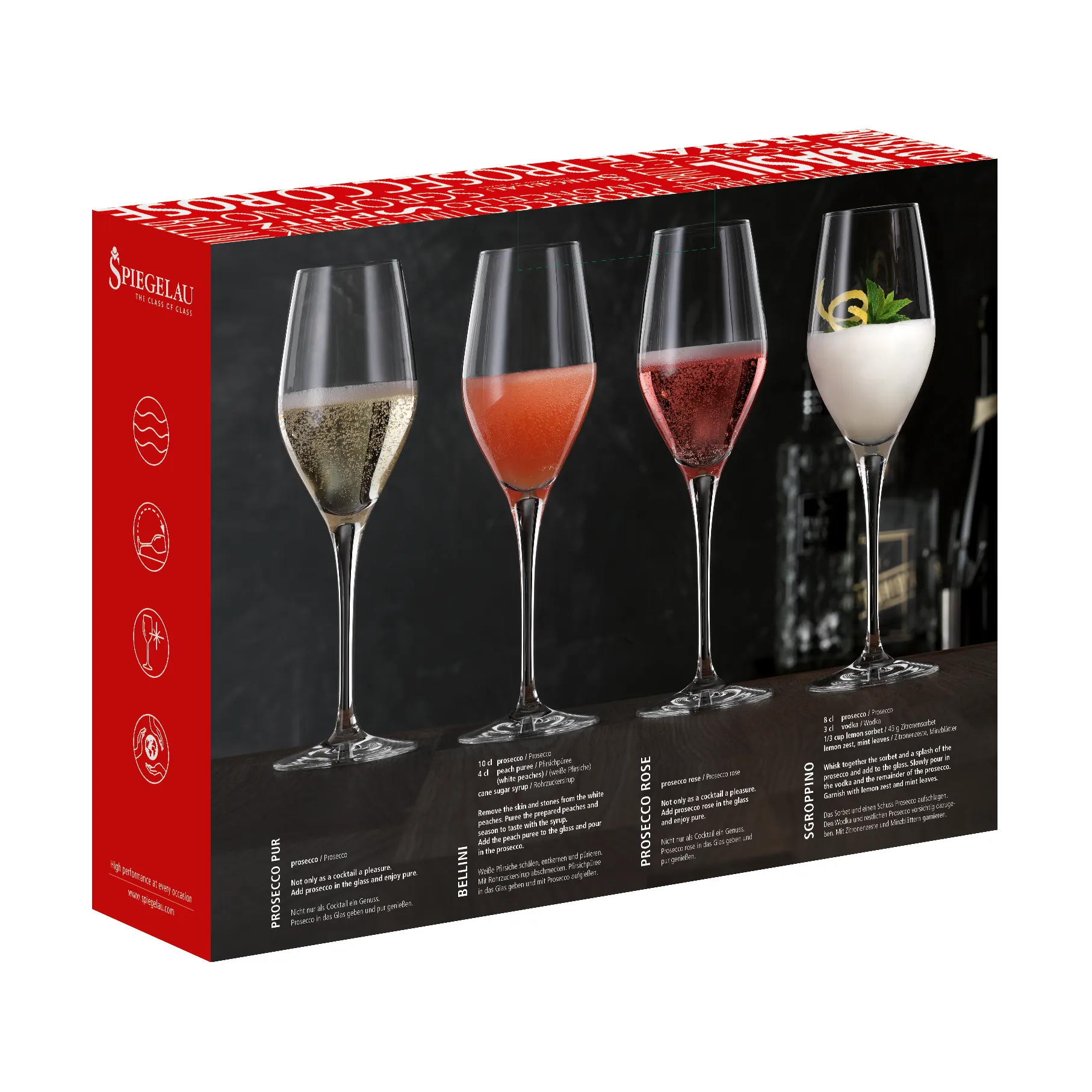 Special Proseccolasit 4-pakkaus, Kirkas Spiegelau