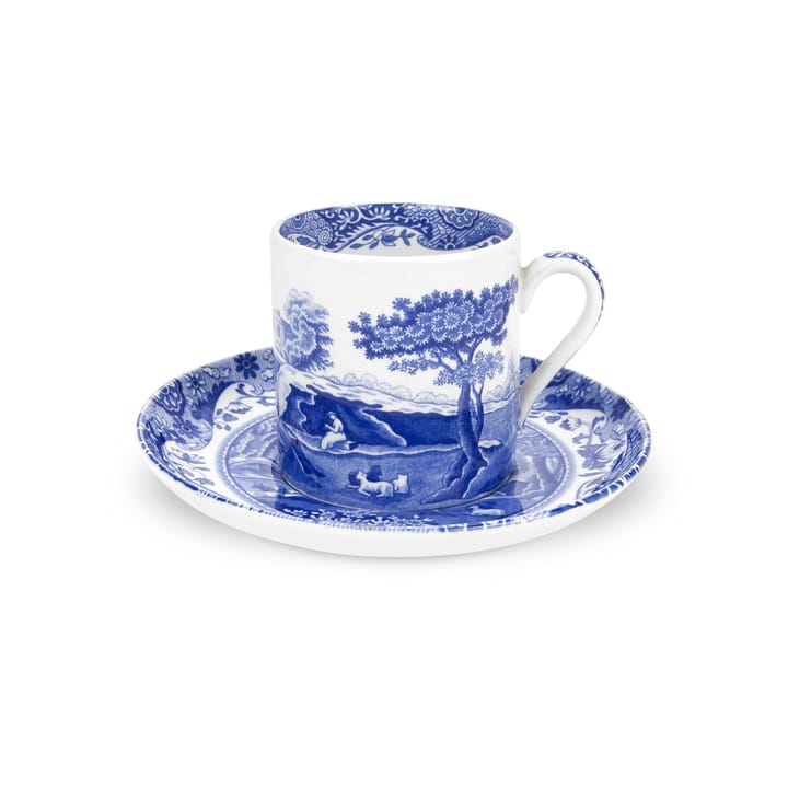 Blue Italian -kahvikuppi ja aluslautanen - 9 cl - Spode