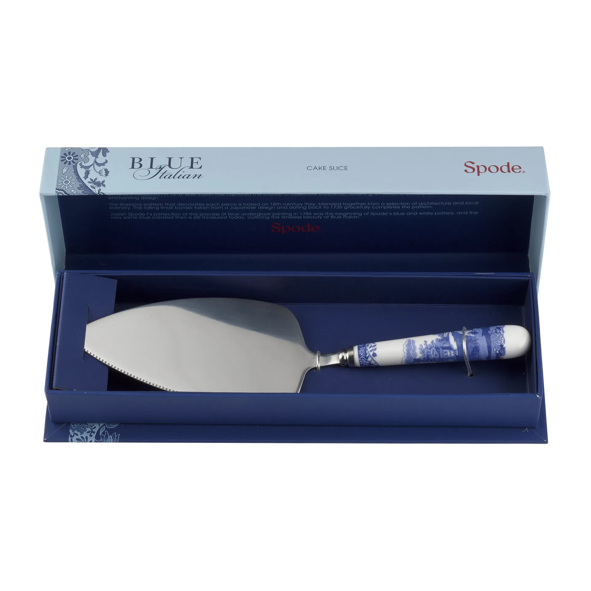 Blue Italian -kakkulapio 25 cm, Keramiikka-ruostumaton teräs Spode