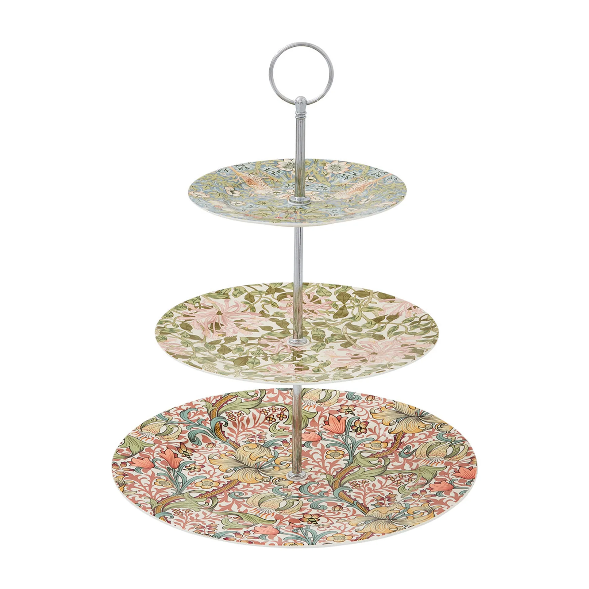 Morris & Co. -kakkuvati 3 kerrosta 35,5 cm, Multi Spode