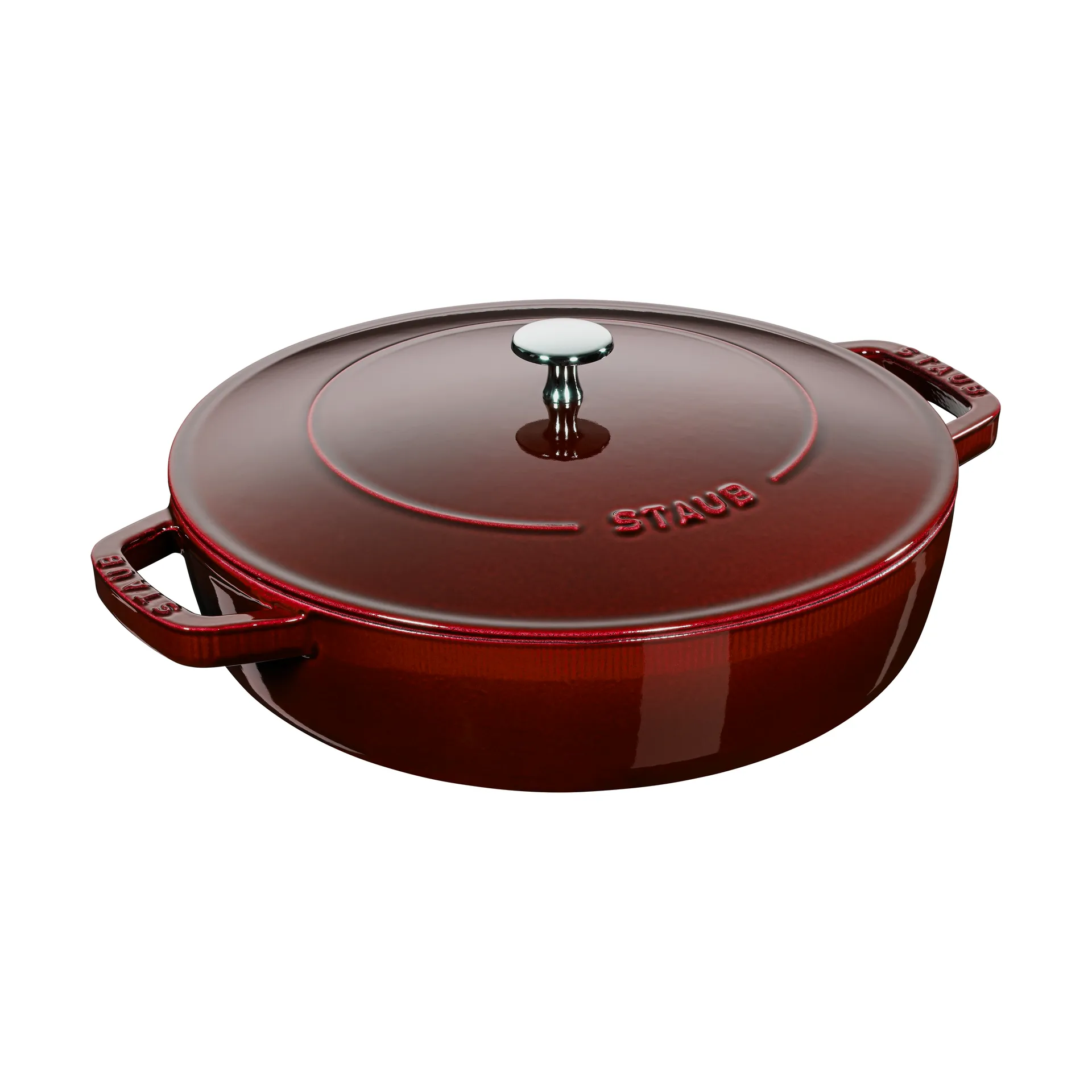 Staub Chistera paistinpannu valurauta Ø28 cm, Grenadiininpunainen STAUB