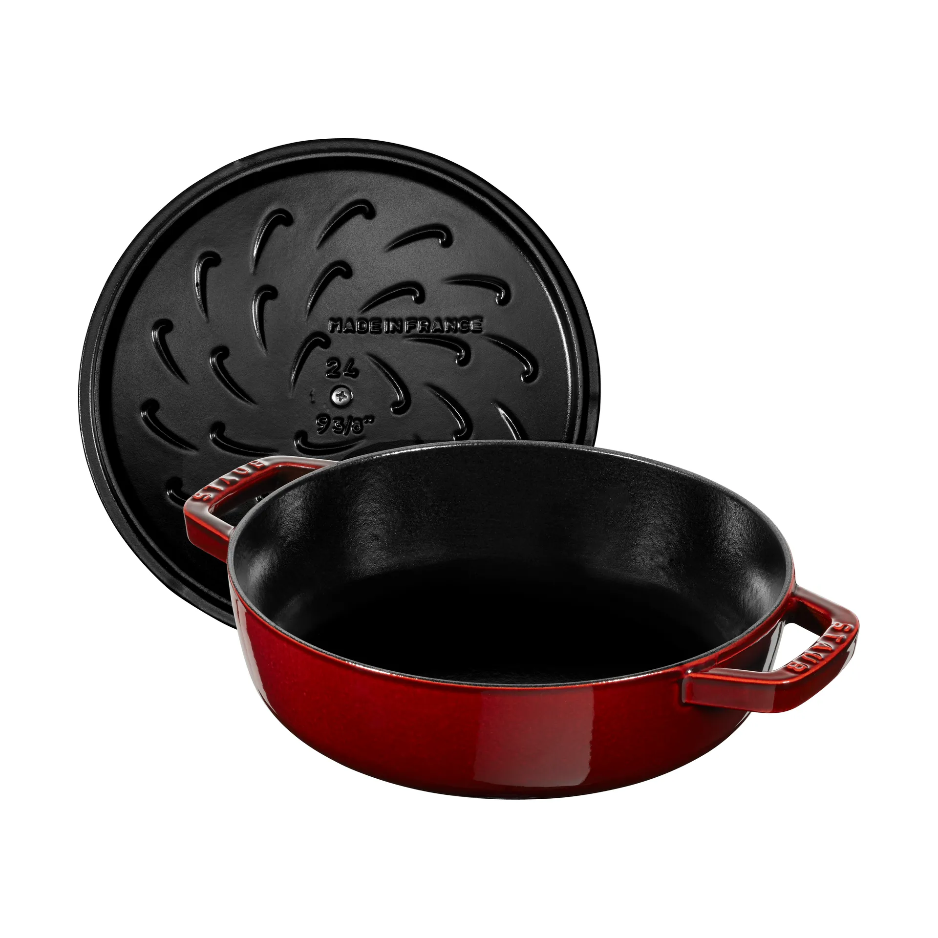 Staub Chistera paistinpannu valurauta Ø28 cm, Grenadiininpunainen STAUB