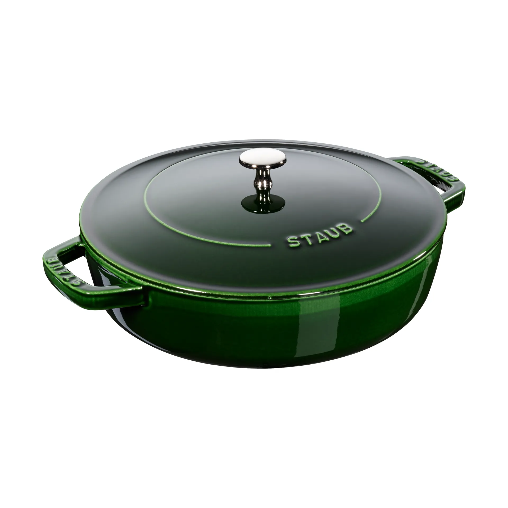 Staub Chistera traktoriastia valurauta Ø24 cm, Basilikavihreä STAUB