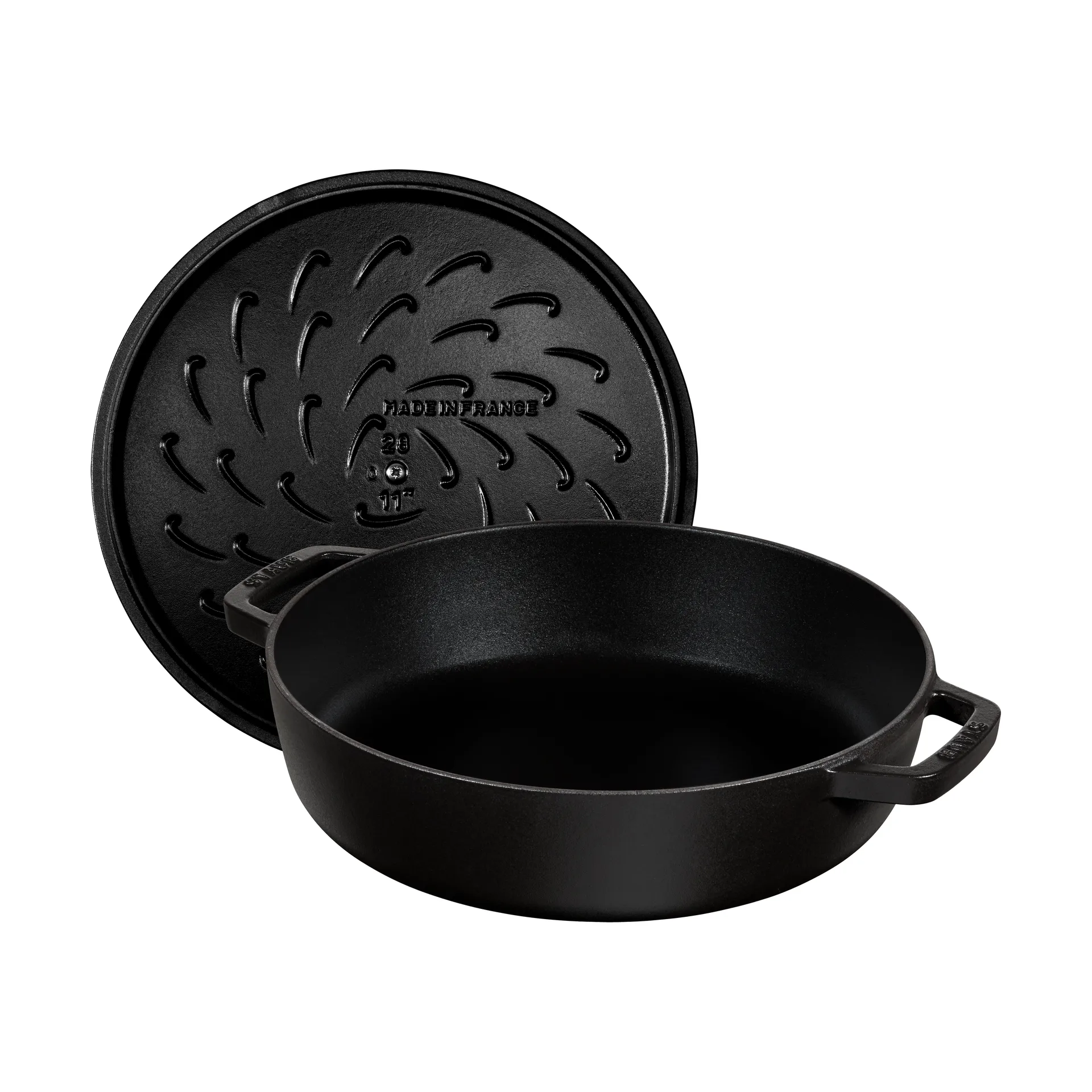Staub Chistera traktoriastia valurauta Ø24 cm, Musta STAUB
