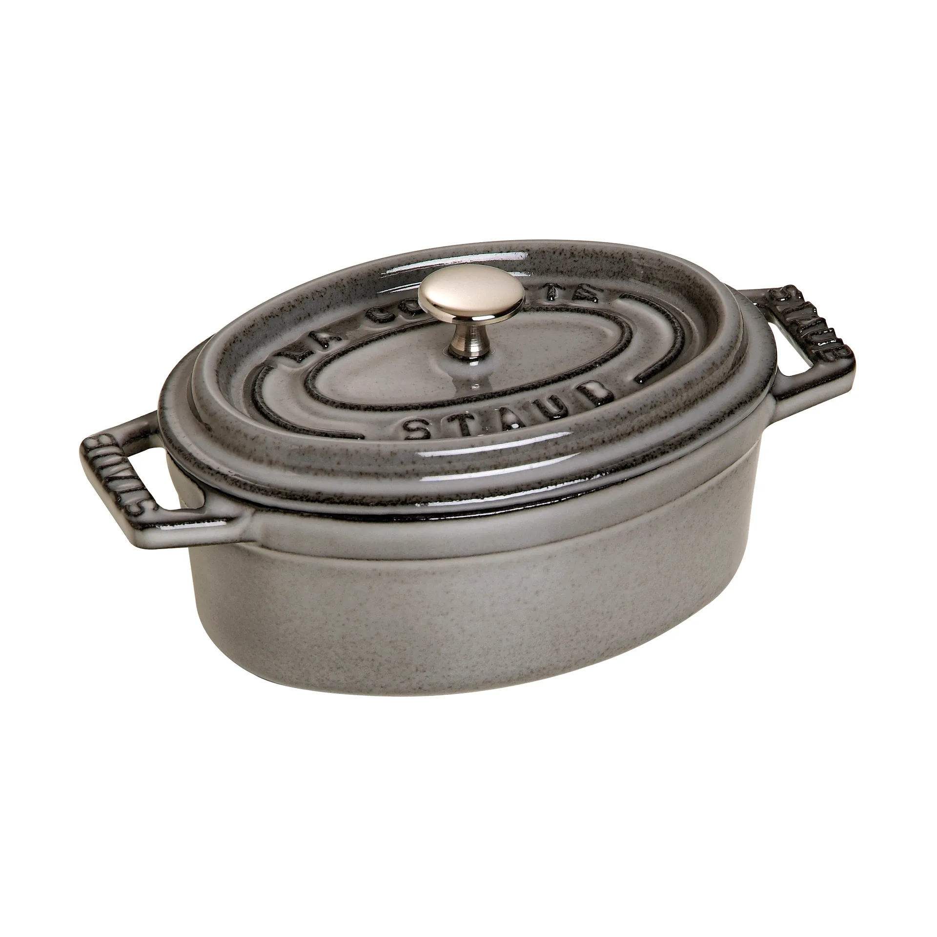 Staub La Cocotte ovaali minipata valurauta 0,25 L, Grafiitinharmaa STAUB