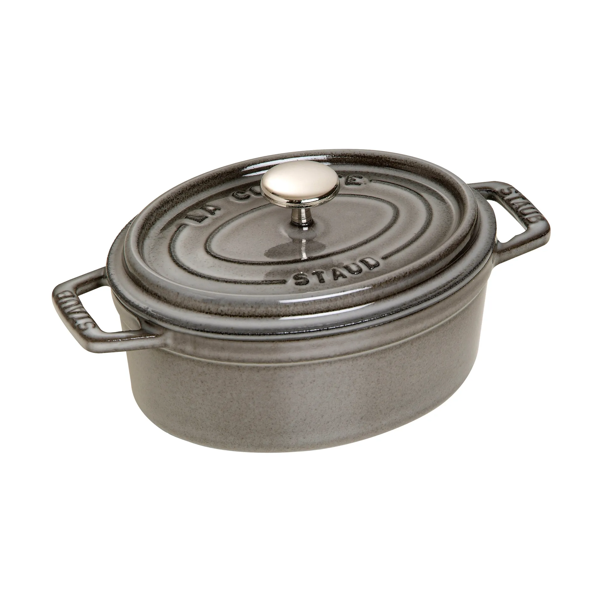 Staub La Cocotte ovaali pata valurauta 0,6 L, Grafiitinharmaa STAUB