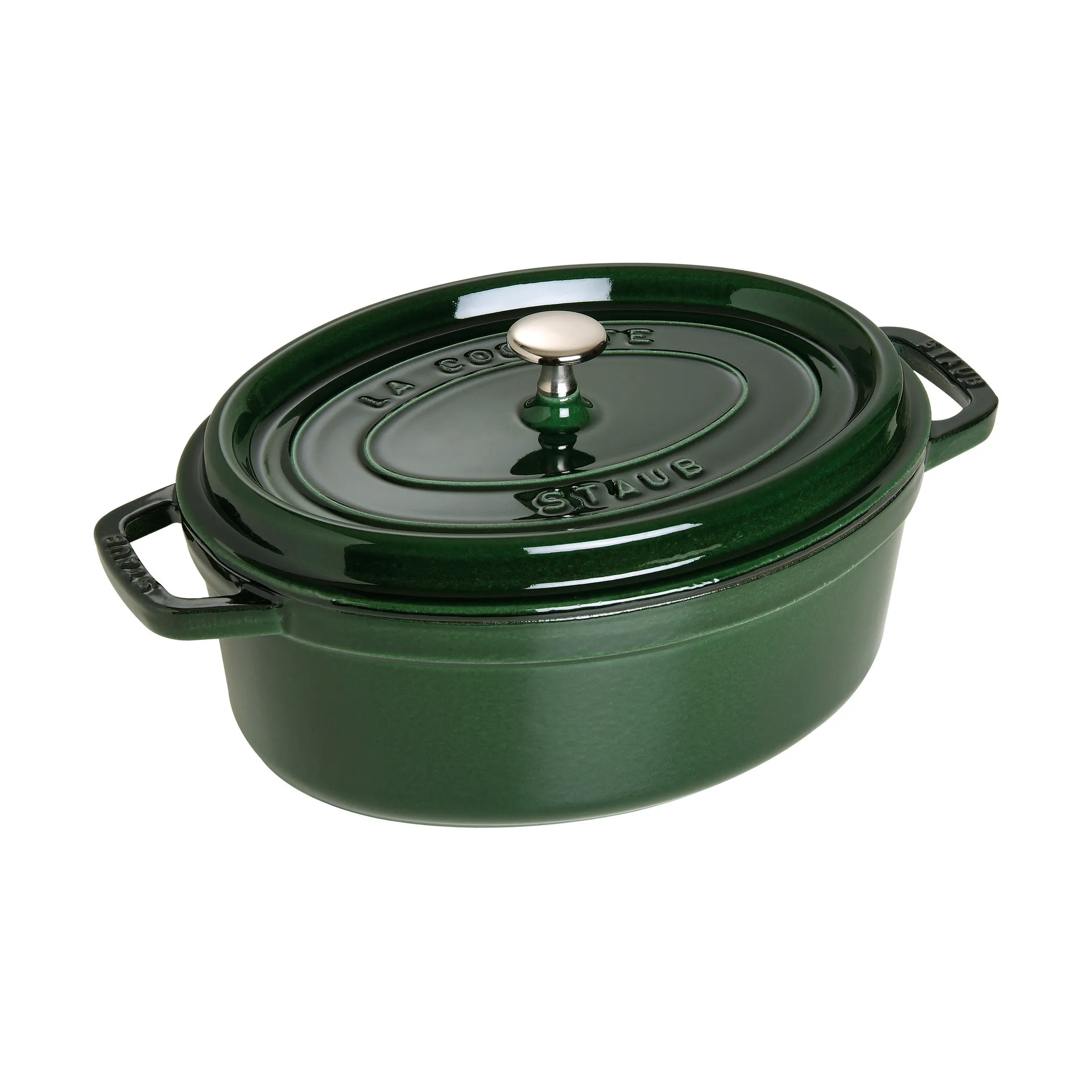 Staub La Cocotte ovaali pata valurauta 4,2 L., Basilikanvihreä STAUB
