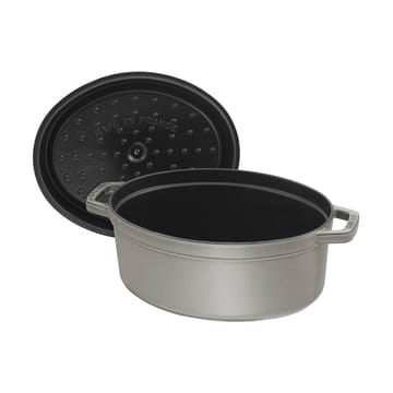 Staub La Cocotte oval gryta valurauta 1 L - Grafiitinharmaa - STAUB