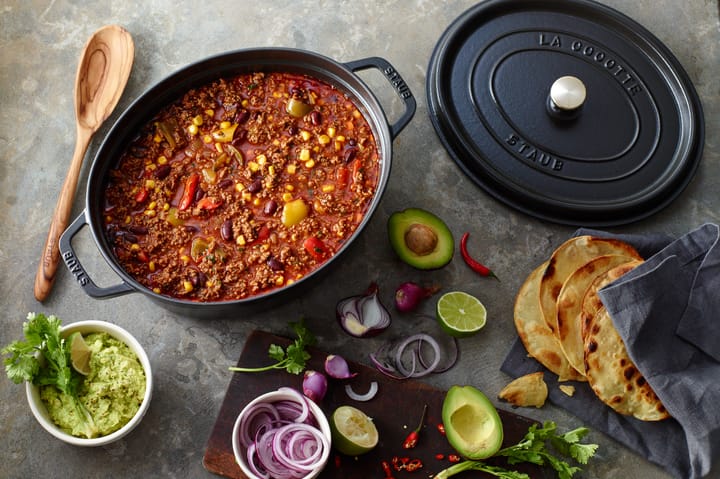 Staub La Cocotte oval gryta valurauta 1 L, Musta STAUB