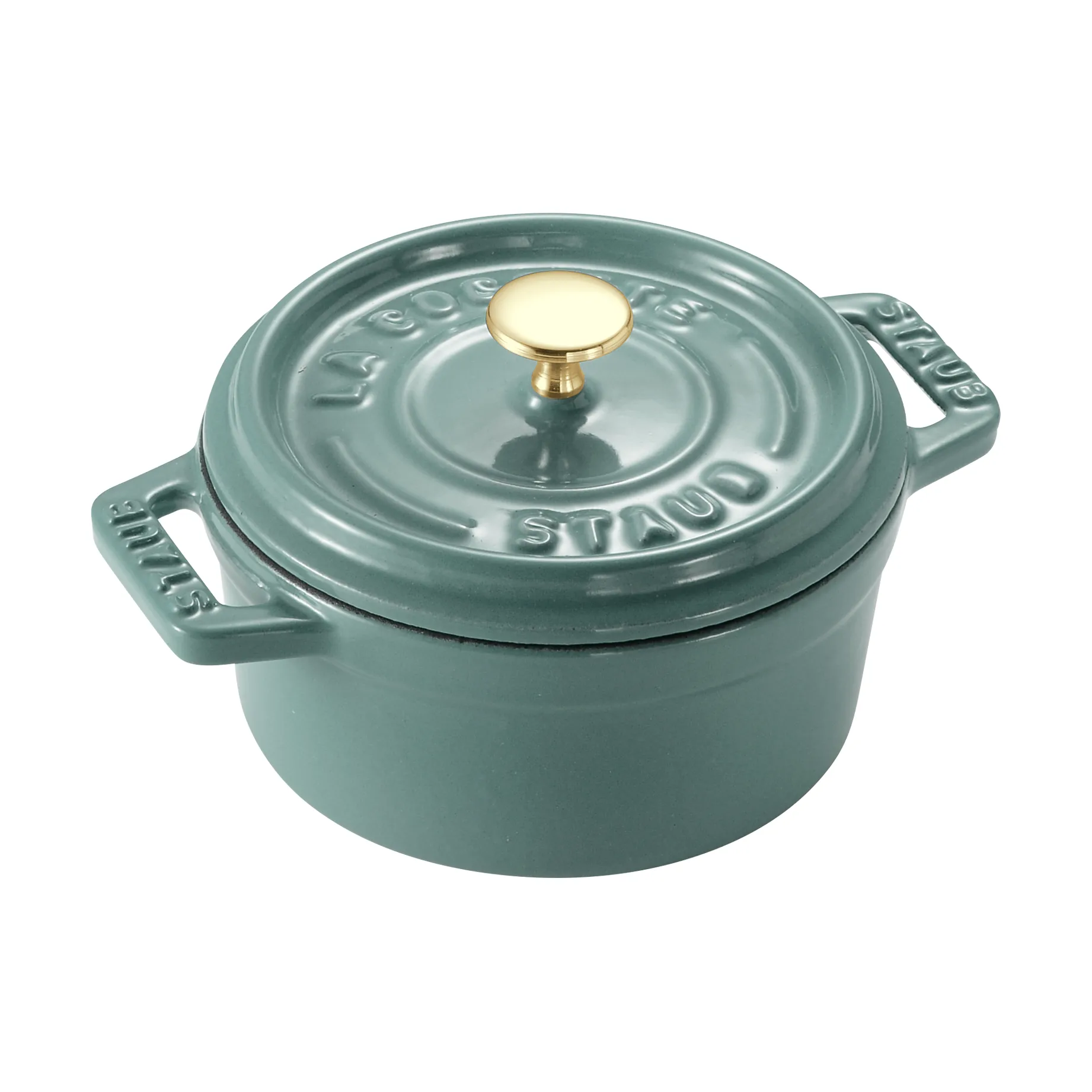 Staub La Cocotte pyöreä pata valurauta 0,25 L, Eukalyptus puu STAUB