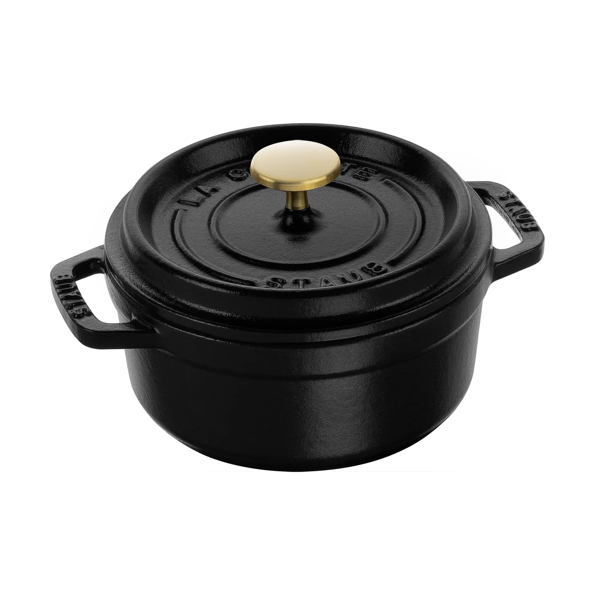 Staub La Cocotte pyöreä pata valurauta 0,4 L, Musta STAUB