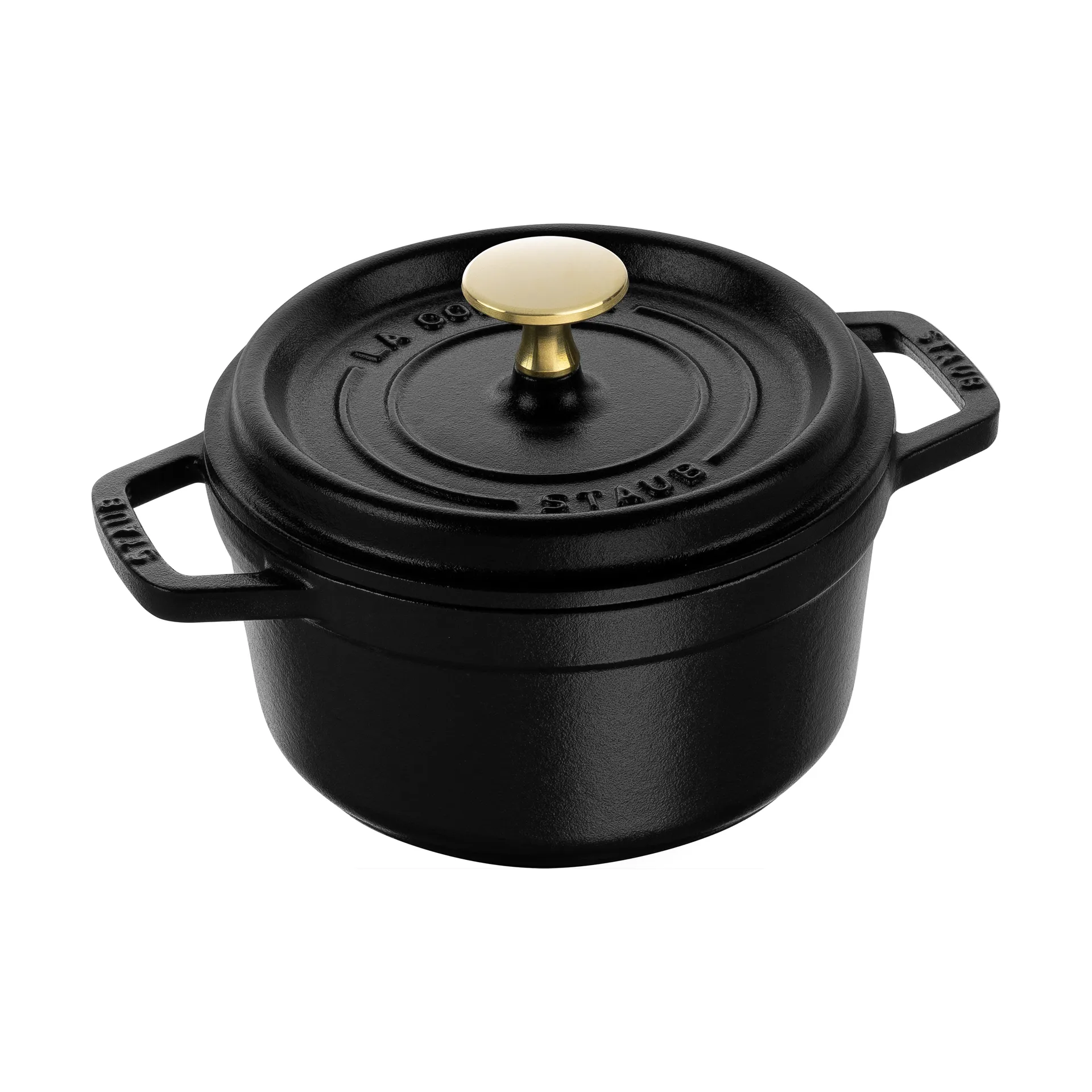 Staub La Cocotte pyöreä pata valurauta 1,2 L, Musta STAUB