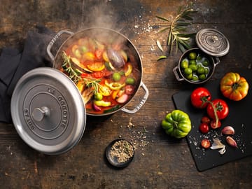 Staub La Cocotte pyöreä pata valurauta 12,6 L - Grafiitinharmaa - STAUB