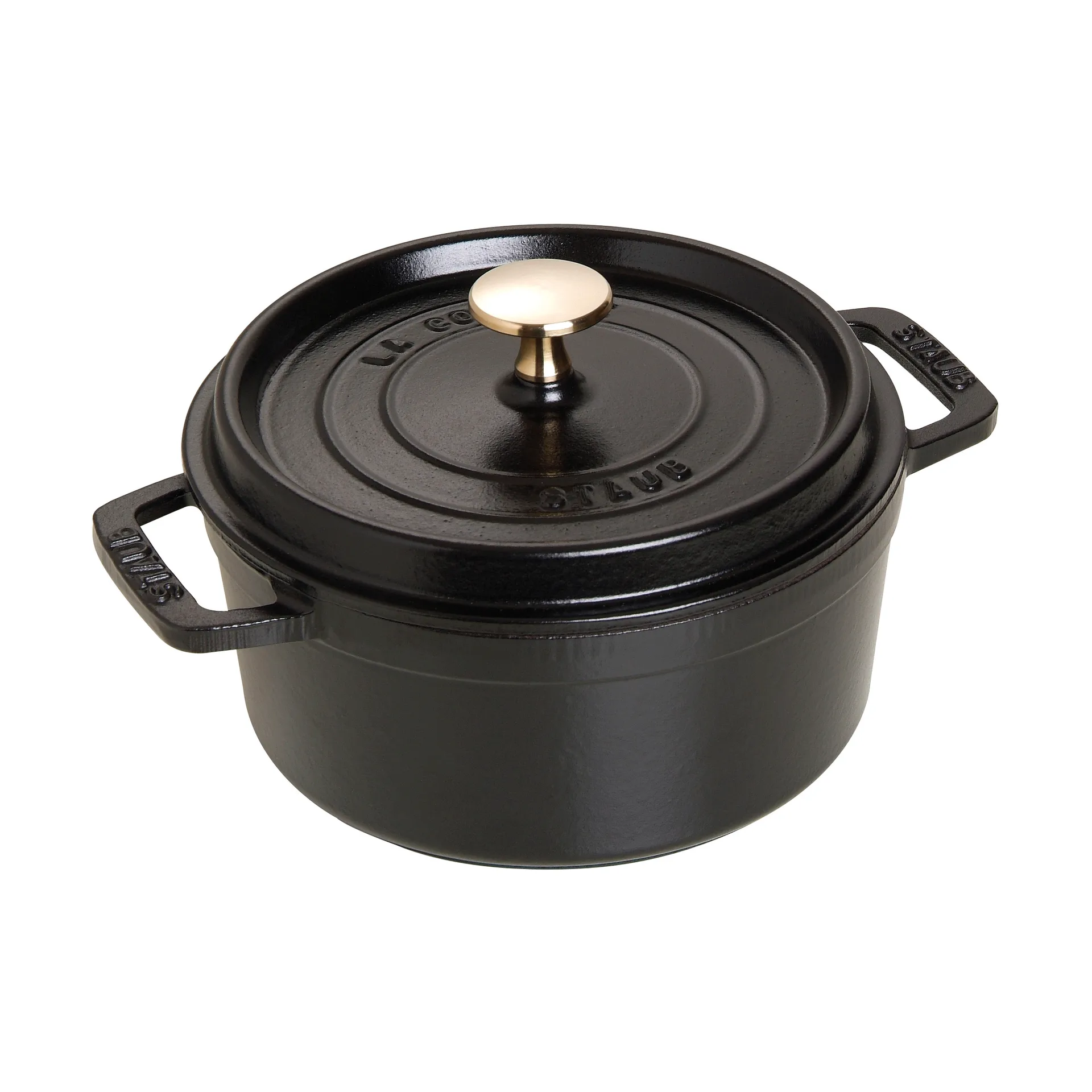 Staub La Cocotte pyöreä pata valurauta 1,7 L, Musta STAUB