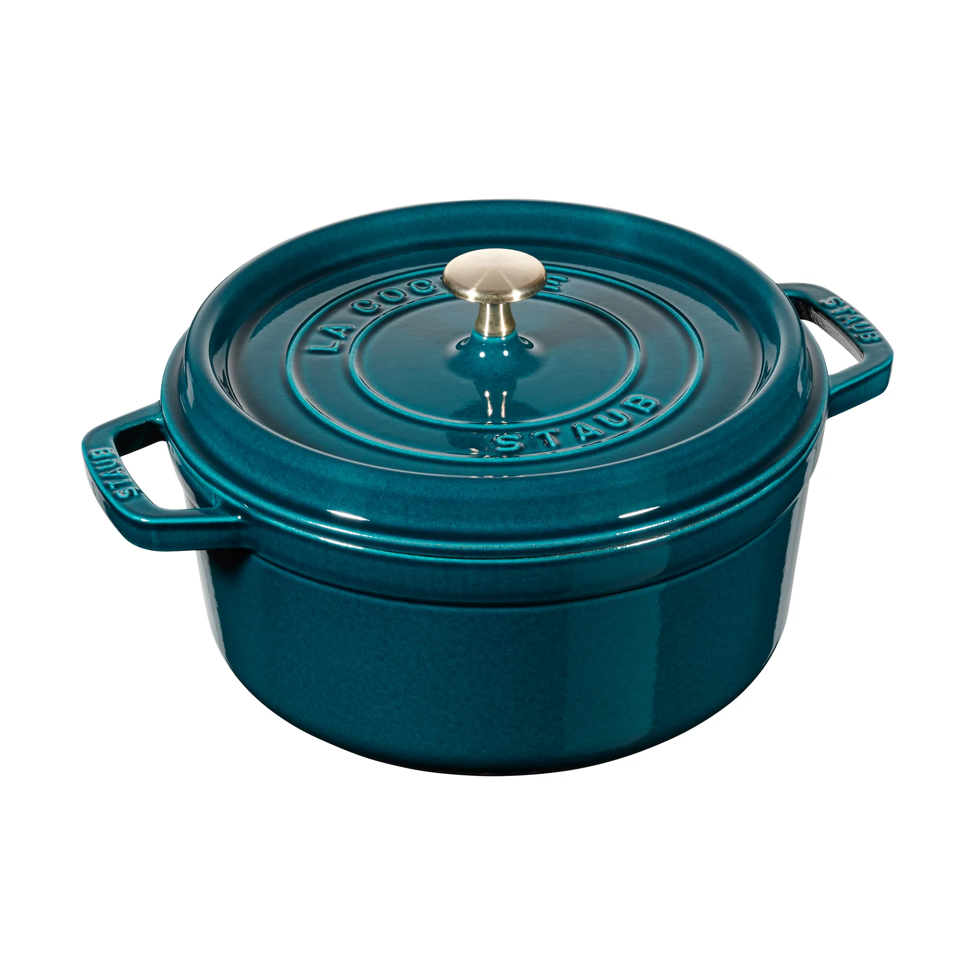 Staub La Cocotte pyöreä pata valurauta 2,2 L, La Mer STAUB