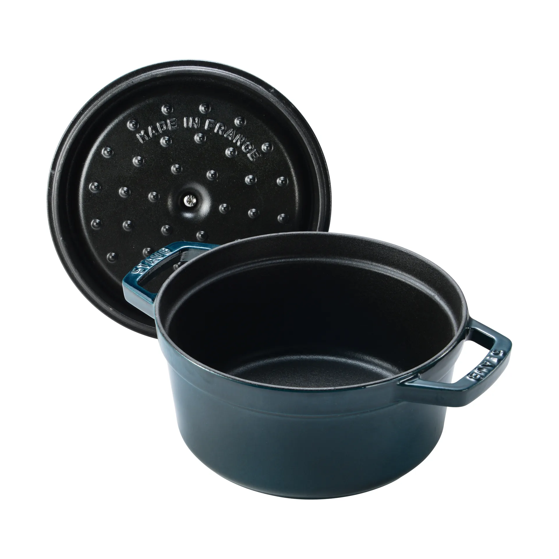Staub La Cocotte pyöreä pata valurauta 2,2 L, La Mer STAUB