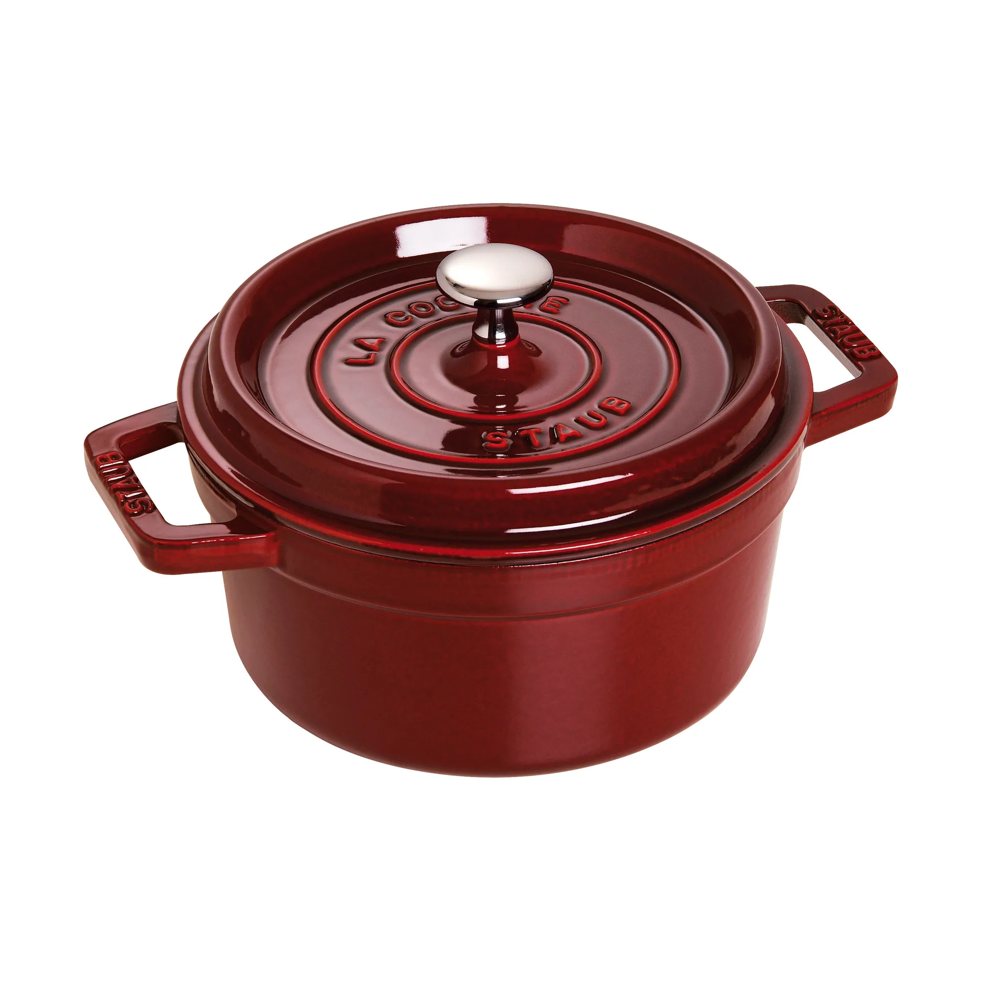 Staub La Cocotte pyöreä pata valurauta 2,6 L, Grenadiininpunainen STAUB