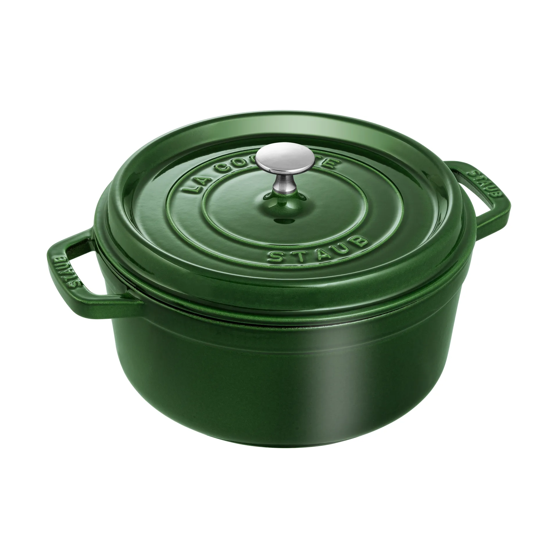 Staub La Cocotte pyöreä pata valurauta 3,8 L., Basilikanvihreä STAUB