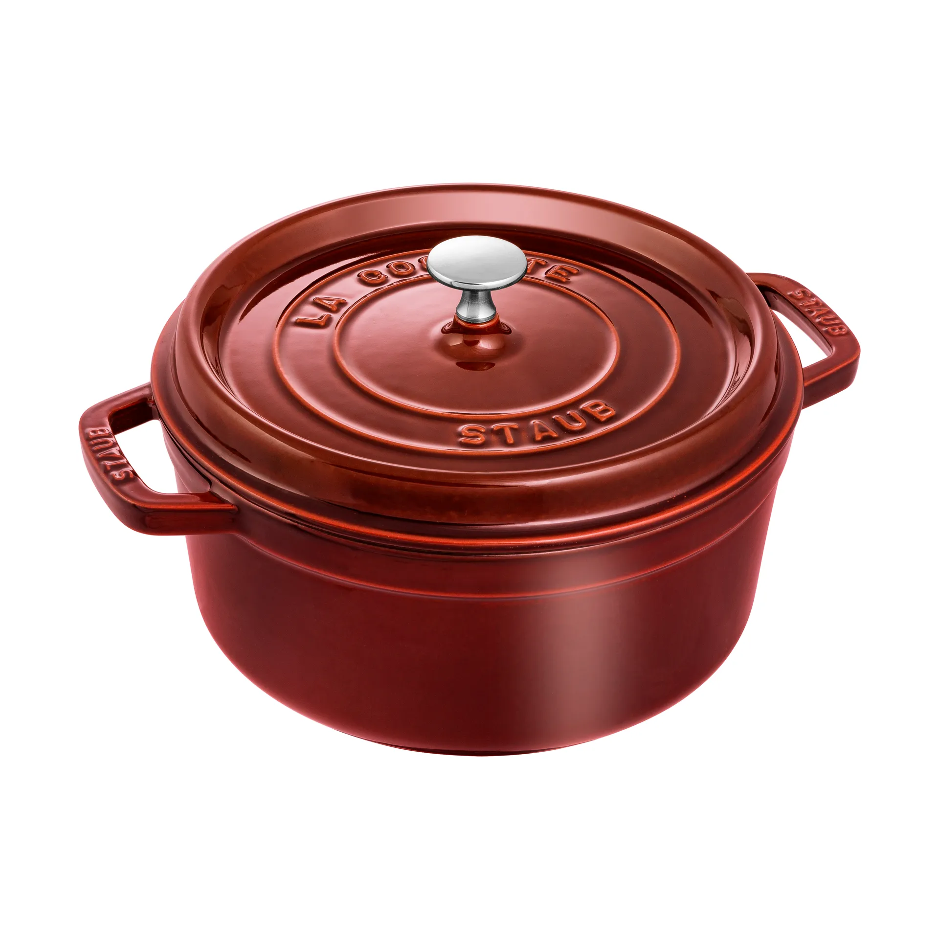 Staub La Cocotte pyöreä pata valurauta 3,8 L., Grenadiininpunainen STAUB