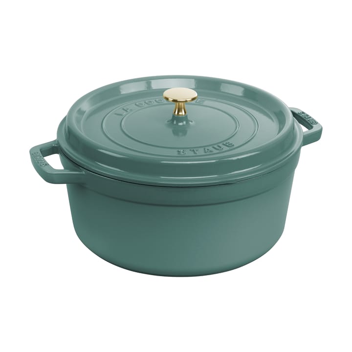 Staub La Cocotte pyöreä pata valurauta 5,2 L - Eukalyptus puu - STAUB