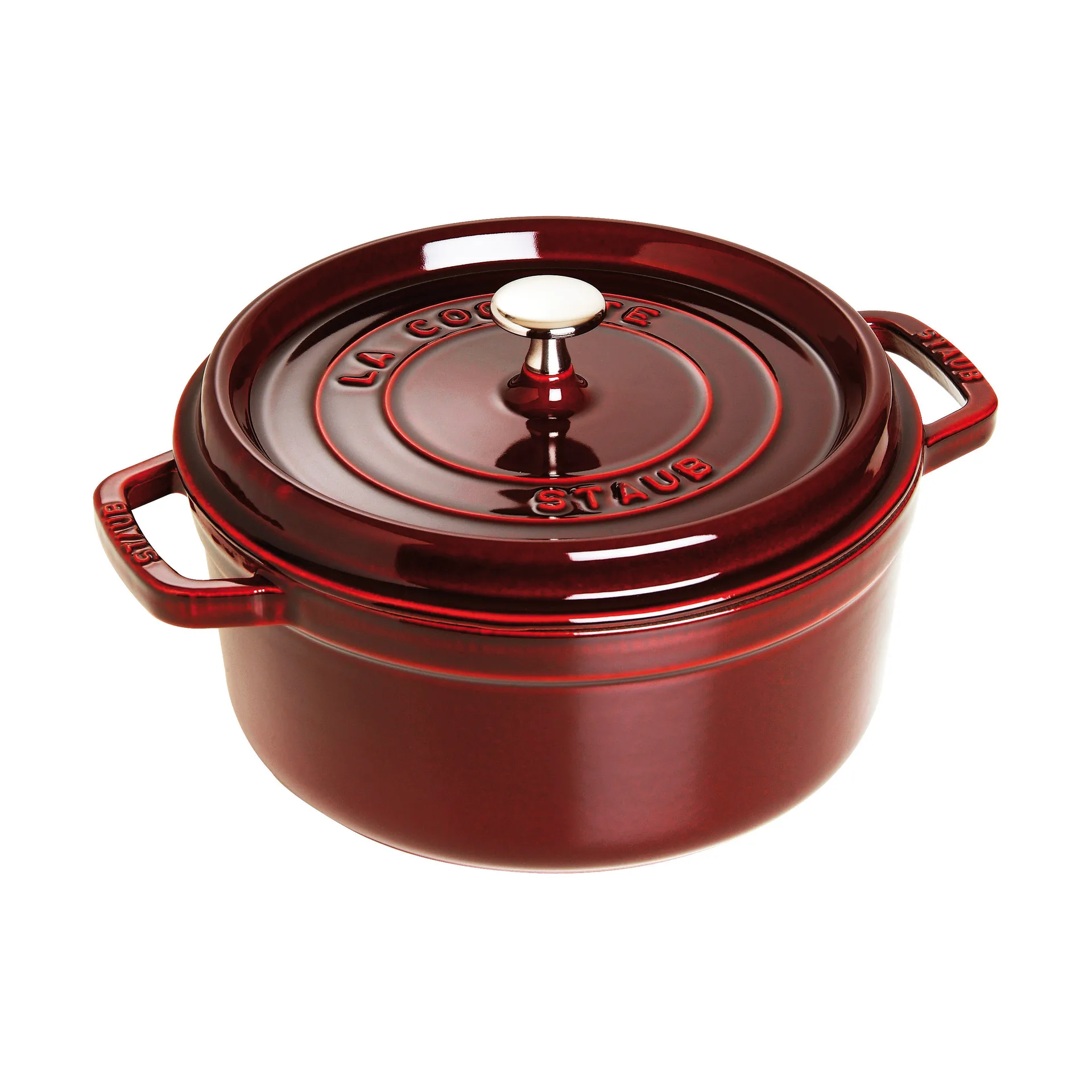 Staub La Cocotte pyöreä pata valurauta 5,2 L, Grenadiininpunainen STAUB