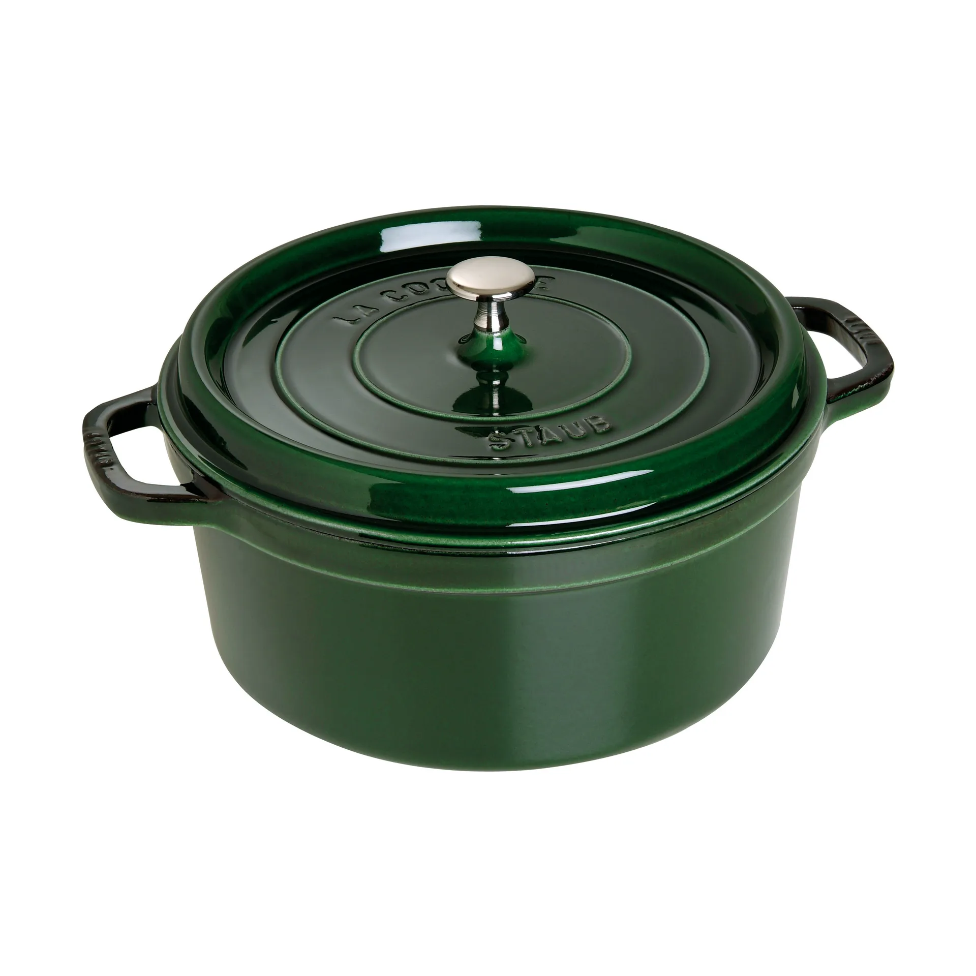 Staub La Cocotte pyöreä pata valurauta 6,7 L, Basilikanvihreä STAUB
