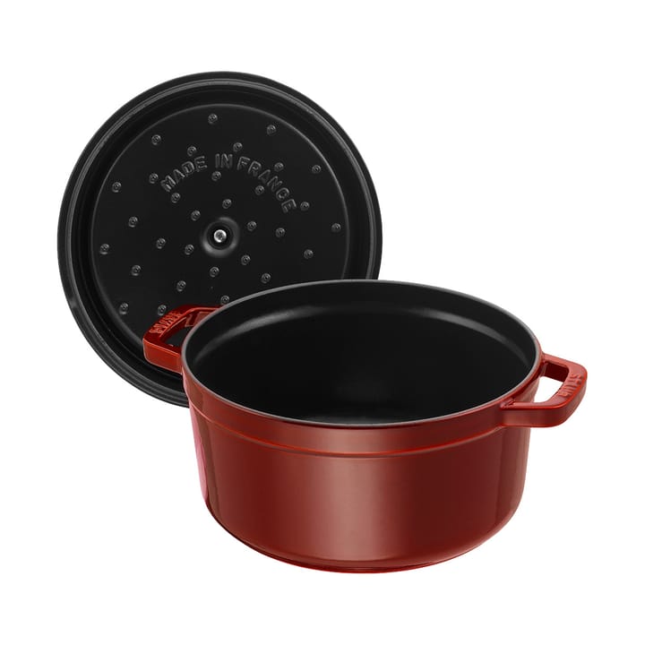 Staub La Cocotte pyöreä pata valurauta 6,7 L, Grenadiininpunainen STAUB