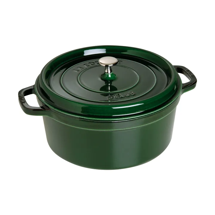 Staub La Cocotte pyöreä pata valurauta 6,75 L - Basilikanvihreä - STAUB