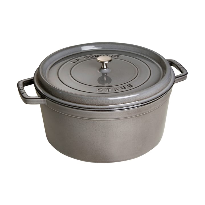 Staub La Cocotte pyöreä pata valurauta 8,4 L - Grafiitinharmaa - STAUB
