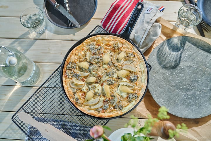 Staub lettupannu rautakädensija Ø30 cm., Musta STAUB