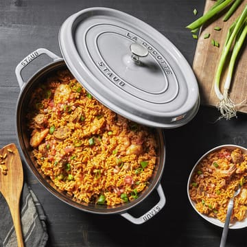 Staub ovaali pata valurautaa, 4,2 l - harmaa - STAUB
