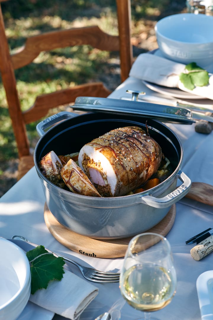 Staub pyöreä pata valurautaa, 3,8 l, harmaa STAUB