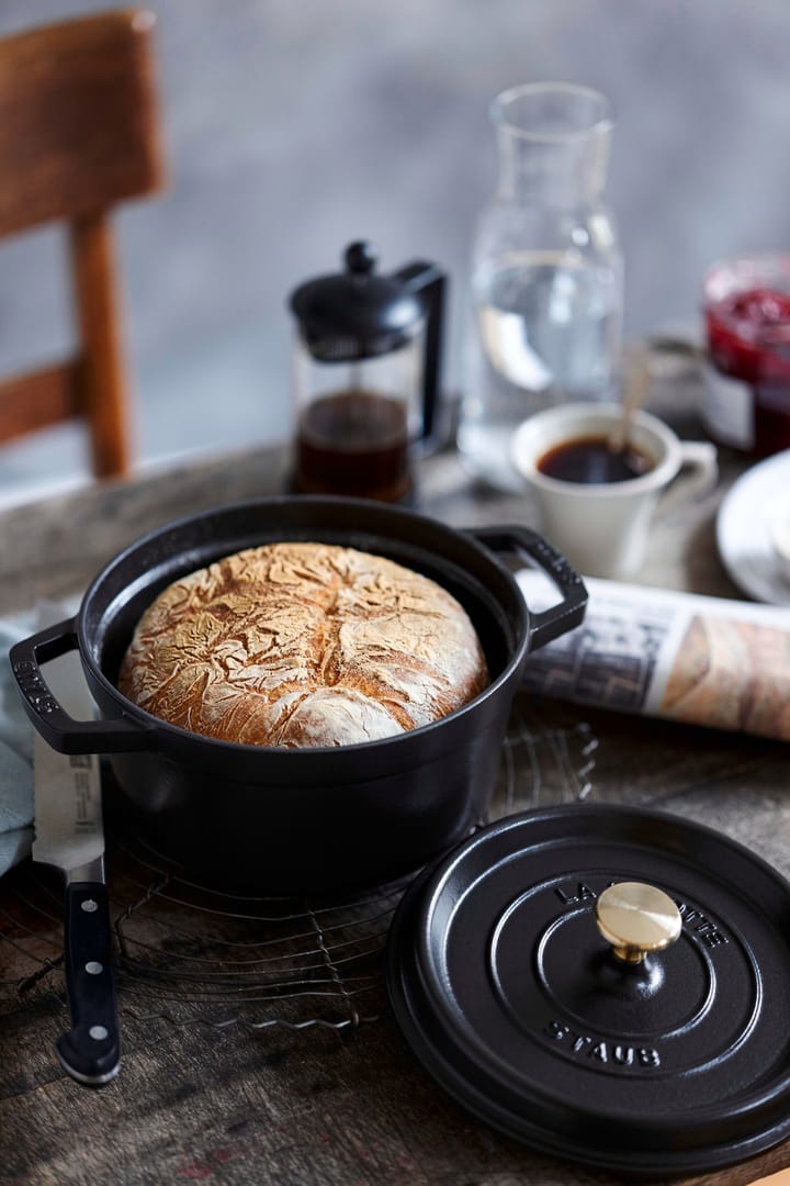 Staub pyöreä pata valurautaa, 3,8 l, musta STAUB