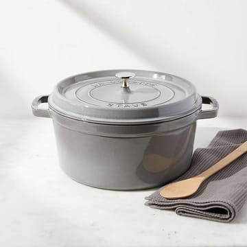 Staub pyöreä pata valurautaa, 5,2 l - harmaa - STAUB
