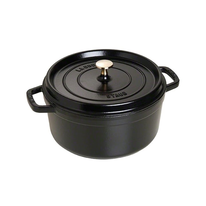 Staub pyöreä pata valurautaa, 5,2 l, musta STAUB