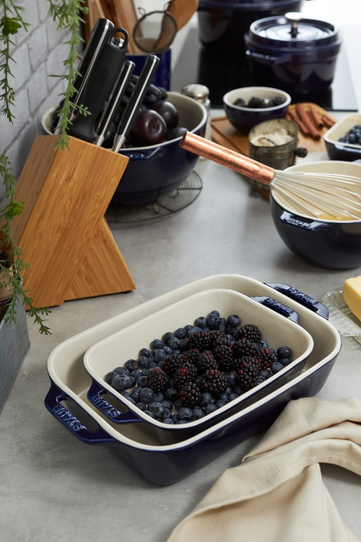 Staub suorakulmainen uunivuoka, 27 cm x 20 cm, sininen STAUB